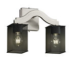 Msh-8975-15-dbrz Wire Sconce Mesh Light 2 Bend Wall