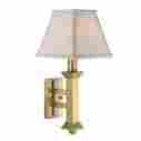 Wl609-sb Wl609 House Of Troy Satin Brass Off White Up Lighting Wall Sconce 753174041569