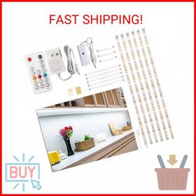 Wobane 742025007236 Under Counter Light Dimmable Led Cabinet Lighting 6 Pcs Strip