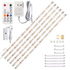 Wobane Under Cabinet Led Lighting Kit 6 Pcs Strip Lights With Remote
