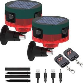 Wonfast B0c7kxrtj8 2pack Solar Sensor Security Alarm Lights Outdoorwonfast 360 Motion Detector Led