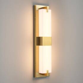 8079wl-24gd-us Woshitu Wall Lighting 24w 3000k Sconces Led Dimmable With Acrylic Shade Bathroom