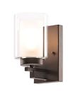 Xb-w1195-1-db Wall Light Bathroom Vanity Lighting With Dual Glass 733430205386