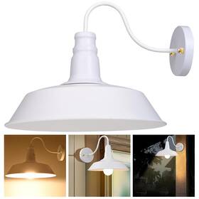 X-wal-11-002-0002 Xcceries Vintage Industrial Barn Style Light Wall Sconce Wall-mounted Metal Gooseneck 14 Inch