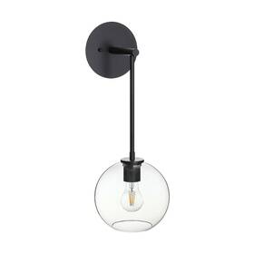 Xinbei Lighting 191814436960 Modern 1 Light Globe Glass Bath Sconces Wall Black Single Vanity
