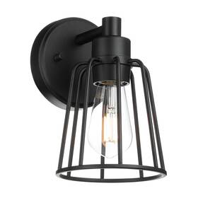 Xinbei Lighting 635411859932 Vintage Cage Sconces Wall Farmhouse Black Light Fixtures Bathroom