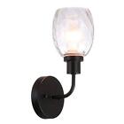 Xinbei Lighting Wall Sconce 1 Light Bathroom Vanity With Clear