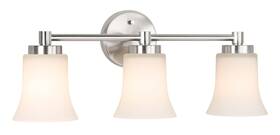 Xb-w1235-3-bn Xinbei Lighting Vanity Light Modern Bathroom Wall With Glass Brushed Ni