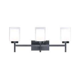 Xb-w1276-3-mb Xinbei-lighting Bathroom Vanity Light Fixtures 3 Dual Glass Wall