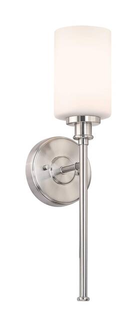 Xb-w1305-1-bn Xinbei Lighting Brushed Nickel Sconce 1 Light Single Wall Modern