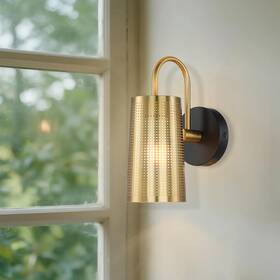 Xb-w430-bs Xinbei Lighting Wall Sconce Black Gold Bathroom Light Fixture With Cone Iron Shade