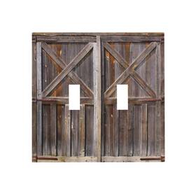 Yamxbfa02 Yamxbfa 057488272024 Rustic Old Wooden Barn Door Village Board Double Toggle Light Switch Covers 2