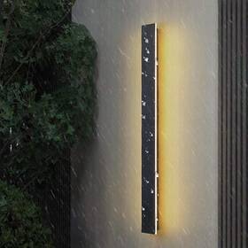 H-wl114 Yansun 39 Inch 20w Black Modern Led Wall Sconce 3000k Waterproof Ip67
