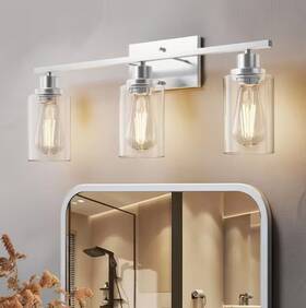 Yansun Ha-jq01101cnk-1a 24 Inch 3-light Industrial Brushed Nickel Vanity Light Fixtures