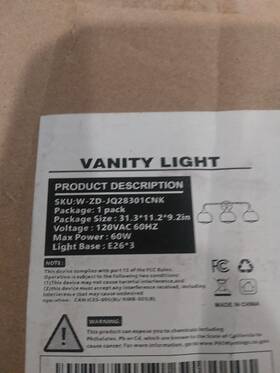 W-zd-jq28301cnk Yansun Sku 3-light Bathroom Vanity Light Polished Nickel 20 Inch New Ooen Box