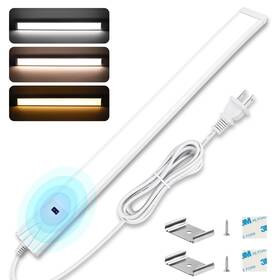 Cgd01 Yasizesou 16 Inch Under Cabinet Lights Plug In 96 Led With Hand Wave 3 Colors Dimmabl