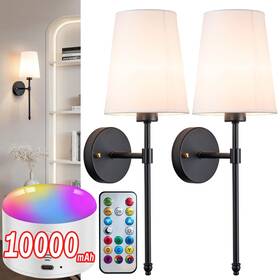 Yhcdlamp 348356784438 Battery Operated Wall Sconce Light With Remote Control Dimmable S
