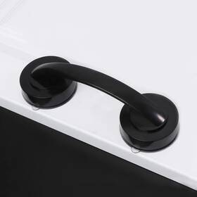 Yidelai 741326662021 - Strong Suction Cup Door Handle Glass Black Large