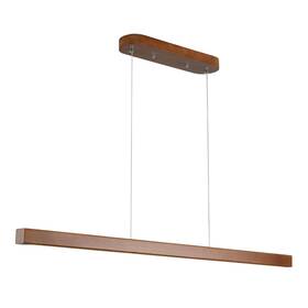 2024-4-9 Yisdesign 31.5 Inch Wood Linear Pendant Light Dimmable Led Chandelier With Remote Adj