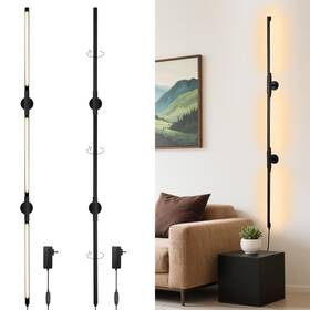 Ba-450 Ylinksee 53.2 Inch Wall Lights 360 Rotatable Sconce 3 1 Pack Black