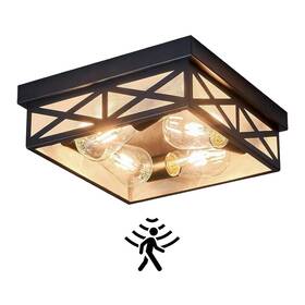 Yp-cl-02 Yonhamph Farmhouse 4-light Flush Mount Ceiling Lights Adjustable Motion Sensor Square