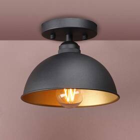 13191 Yosoan Semi Flush Mount Indoor Ceiling Pendant Light 1-light Vintage Industr