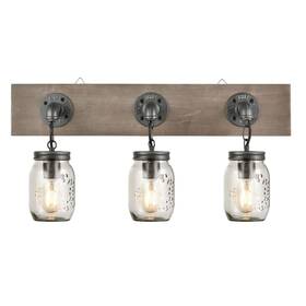 Yubole 723576371731 Rustic Bathroom Vanity Fixtures Farmhouse 3-light Mason Jar Wall Sconce - Woo
