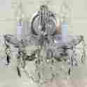 Z-2104 2lt Igmor 2 Light Vintage Czech Bohemian Crystal Wall Sconce From