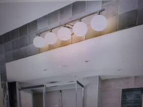 1100-5v-bn Z-lite Neoma 38.25 Inch 5 Light Brushed Nickel Vanity With Glass Shade