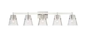 1101-5v-ch Z-lite Analia 5 Light Vanity Chrome/clear Ribbed -
