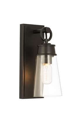 2300-1ss-mb Z-lite 2300-1ss Wentworth 12 Inch Tall Wall Sconce - Black