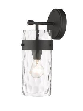 3035-1ss-mb Z-lite Fontaine 1-light Wall Sconce In Matte Black