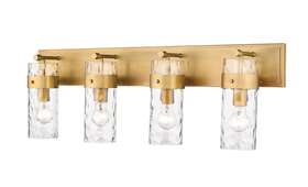 3035-4v-rb Z-lite 3035-4v Fontaine 4 Light 34 Inch W Bathroom Vanity - Brass