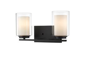 426-2v-mb Z-lite 426-2v Willow 2 Light 15 Inch W Bathroom Vanity - Black