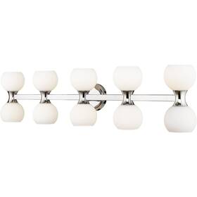494-10v-ch Z-lite Artemis 10 Light 45 Inch Chrome Vanity Wall