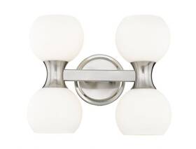 Style-10.75 Z-lite 494-4v-bn - Artemis 4 Light Bath Vanity In Mid-century Modern Inches