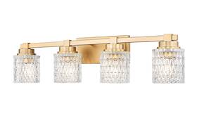 6101-4v-mgld Z-lite 6101-4v Jacqueline 4 Light 32 Inch W Vanity - Gold