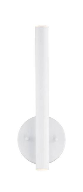 Z-lite 685659134131 2-light Matte White Led Sconce With Steel
