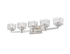 Z-lite 685659143225 1927-5v-led Nickel Clear Rubicon 5-light 36 Inch W Led Bathroom Vanity Light