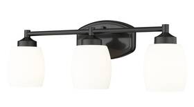 745-3v-mb Z-lite 745-3v Kendrick 3 Light 23 Inch W Vanity - Black