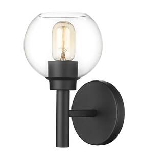 7502-1s-mb Z-lite 7502-1s Sutton 11 Inch Tall Wall Sconce - Black