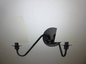 7509-2s-mb Z-lite Gianna 20 Inch 2-light Matte Black Wall Sconce With White Fabric Shades