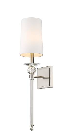 804-1s-bn Z-lite Ava 1-light Wall Sconce In Brushed Nickel