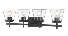 819-4v-mb Z-lite 819-4v Lauren 4 Light 31 Inch W Vanity - Black