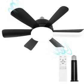 Cfl-hdw-b01 Zarovs 17.8 Inch Socket Ceiling Fan Light With Remote Control Wireless Screw In Small Ce