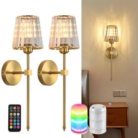 Bd6802-cd Zebaline Battery Operated Crystal Sconce Set Of 2 Gold Usb Rechargeable Led 12 Colors Bd6802-cd Zebaline Battery Operated Crystal Sconce Set Of 2 Gold Usb Rechargeable Led 12 Colors