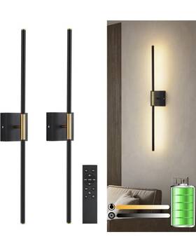 Cd102 Zebaline Led Wireless Wall Sconces Set Of Two Dimmable Battery Powered Sconce With R