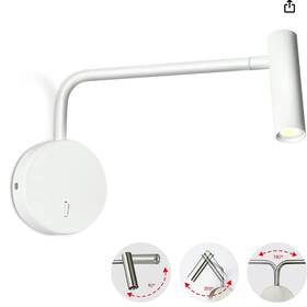 0125364 Zerouno Wall Mounted Reading Light For Bedroom Led Hardwired Sconce