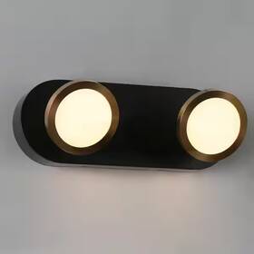 Z-m7nzayny-4655 Zevni Zenvi 11.8 Inch Modern 2-light Black And Gold Led Bathroom Vanity Light A04655