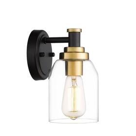 Zg33b Zeyu 1-light Bathroom Sconces Wall Lighting Modern Vanity Lamp Black A